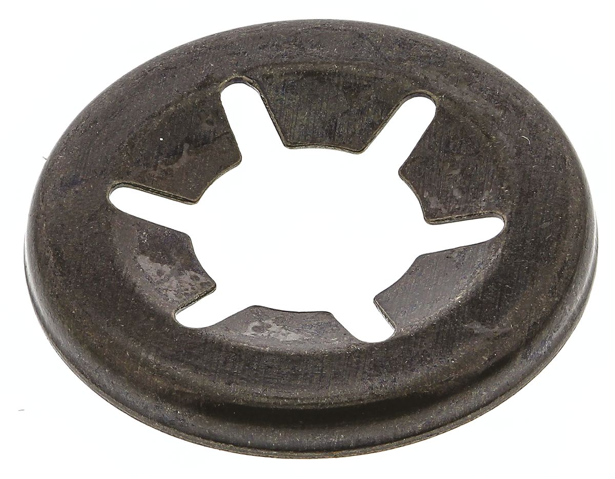 RS PRO Enamelled Steel Open Push-On Fastener for 5 mm Shaft