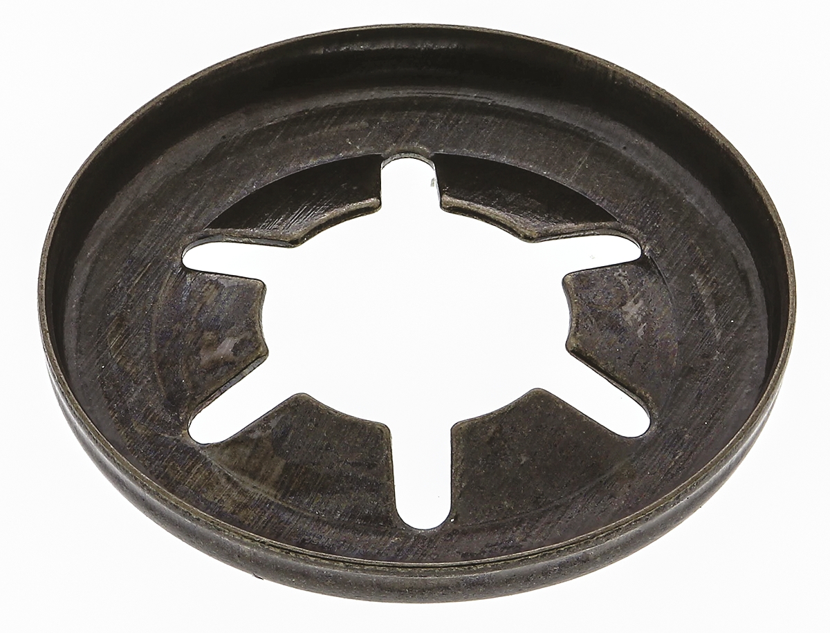 172-341 RS PRO Enamelled Steel Open Push-On Fastener for 5 mm Shaft