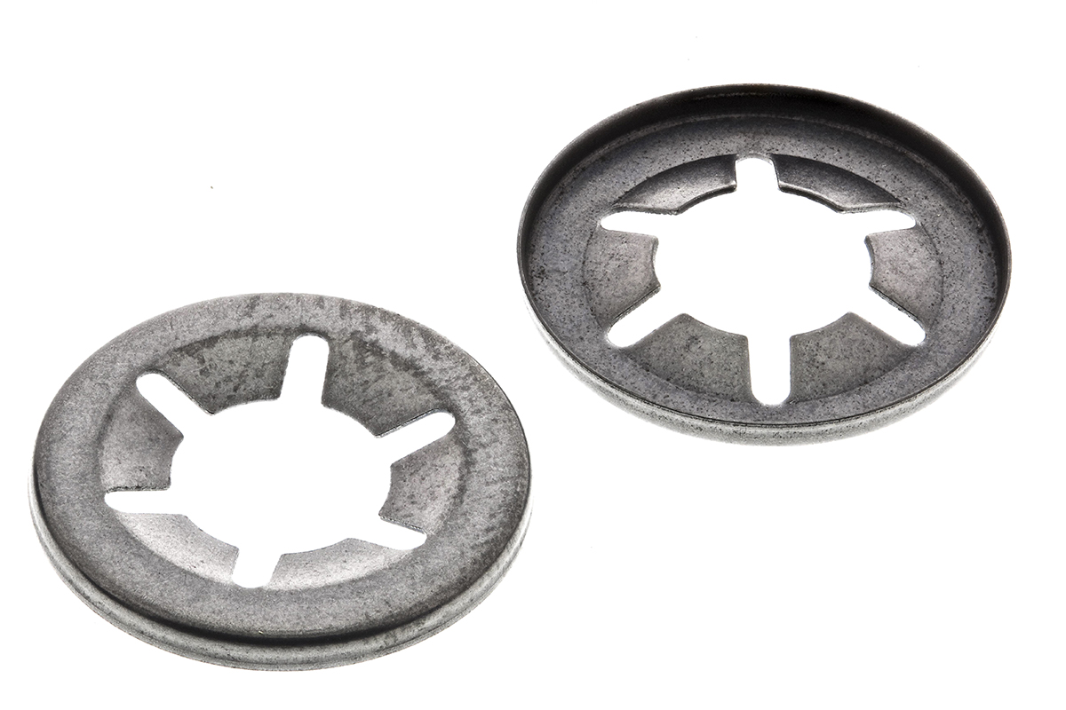 RS PRO Enamelled Steel Open Push-On Fastener for 7 mm Shaft