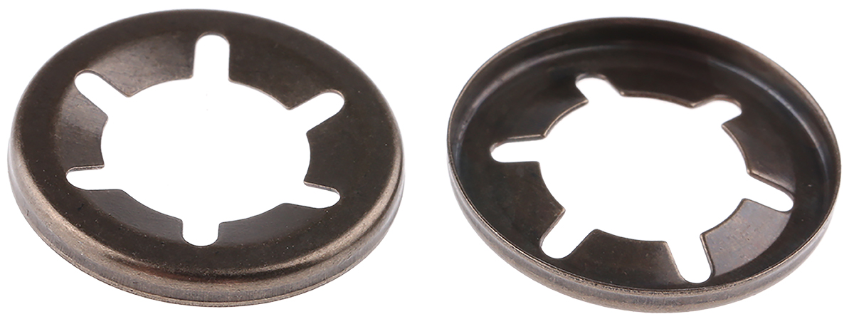 RS PRO Enamelled Stainless Steel Open Push-On Fastener for 10 mm Shaft