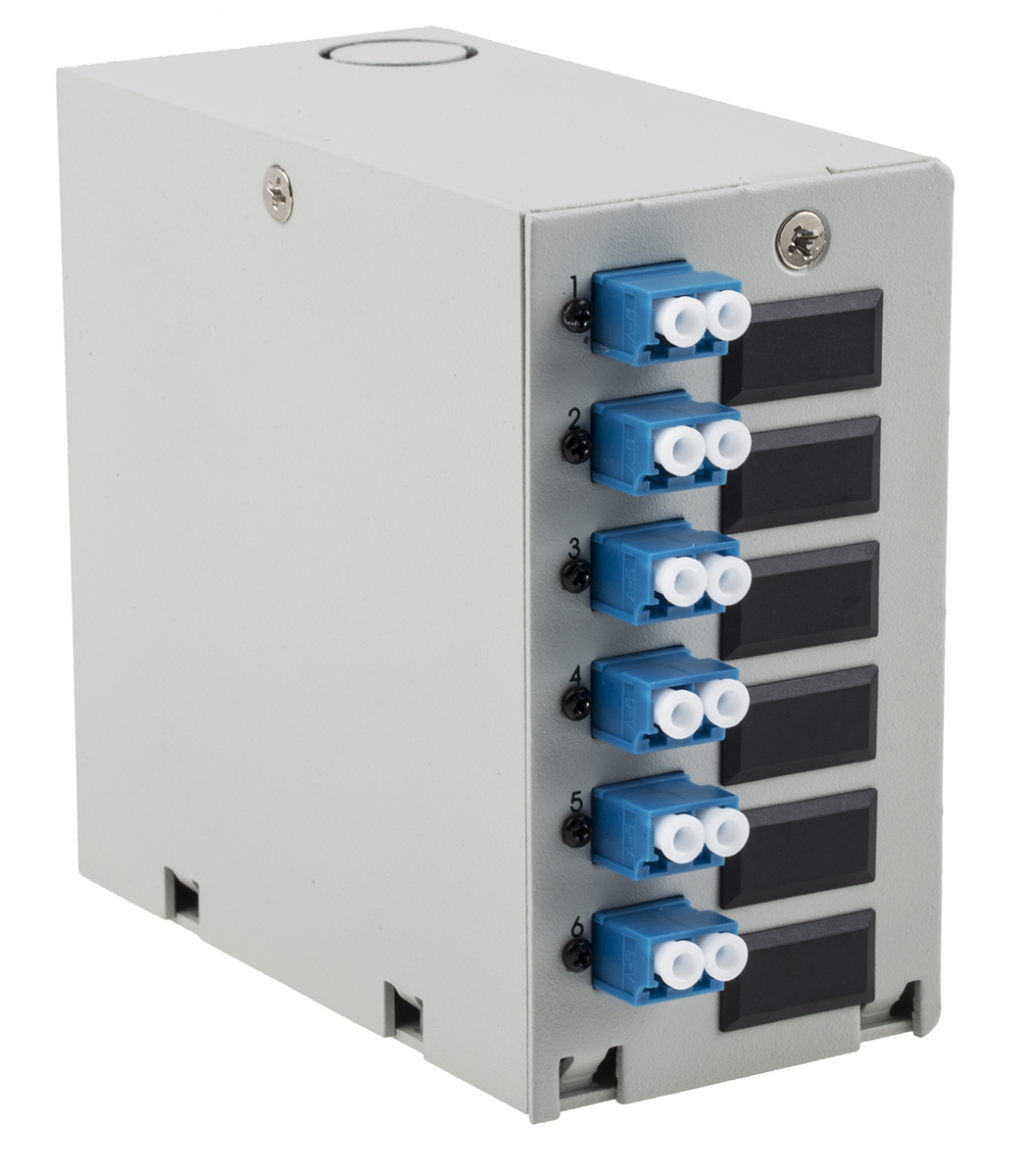 RS PRO Din Rail Demarcation BoxSeries, 6 Port LC, Single Mode Demarcation Box