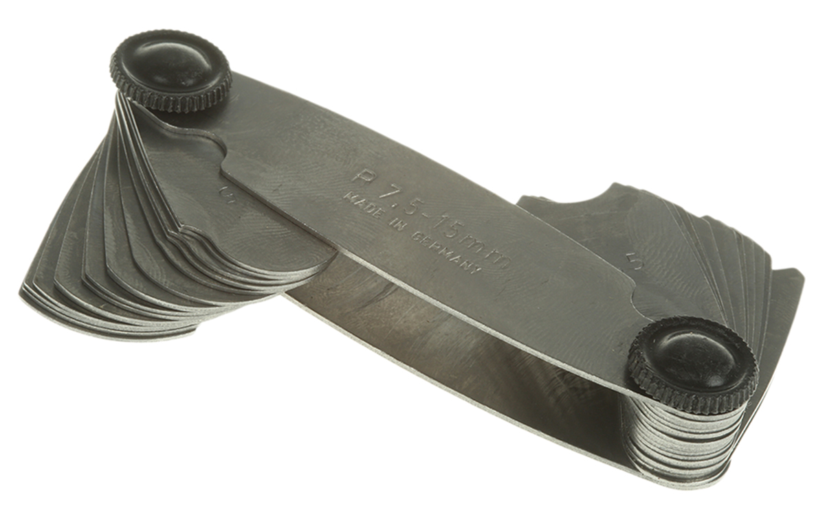 MikronTec Radius Gauge Metric 7 Blades 5 mm to 15 mm