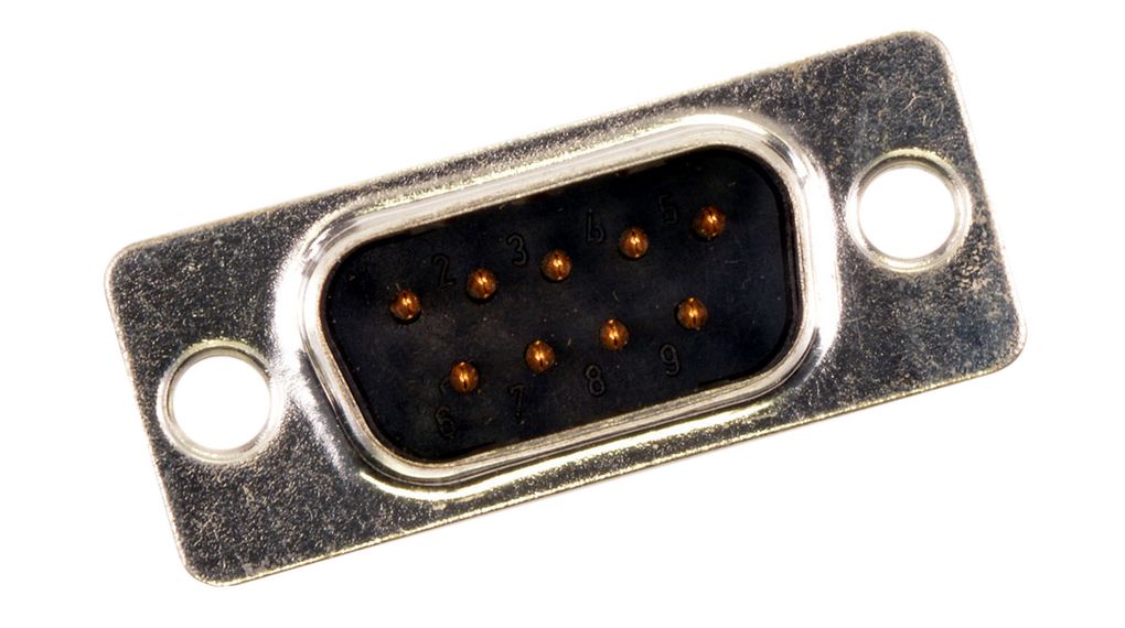 FCT from Molex 172704 9 Way Straight 2.84 mm Pitch Solder D-Sub Connector Male