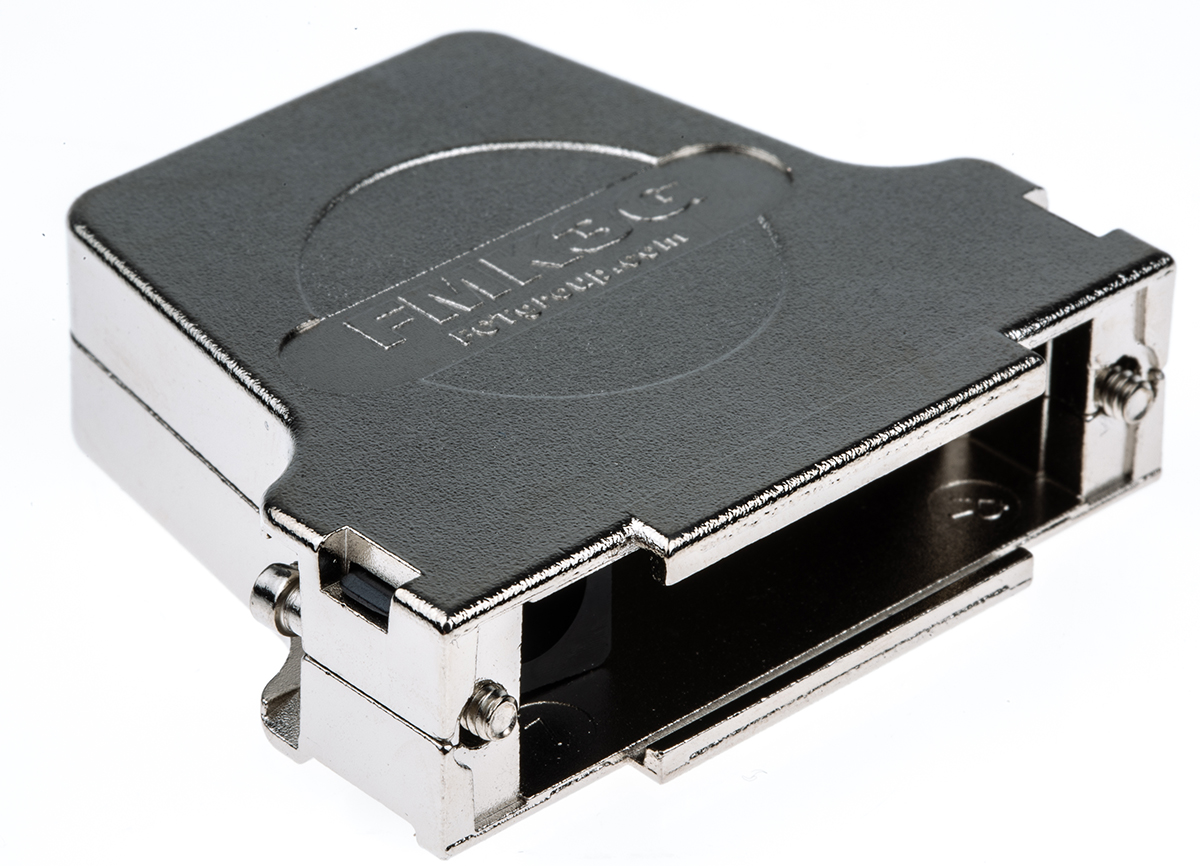 FCT from Molex FMK Series Die Cast Zinc Straight D-Sub Backshell, 25 Way Strain Relief