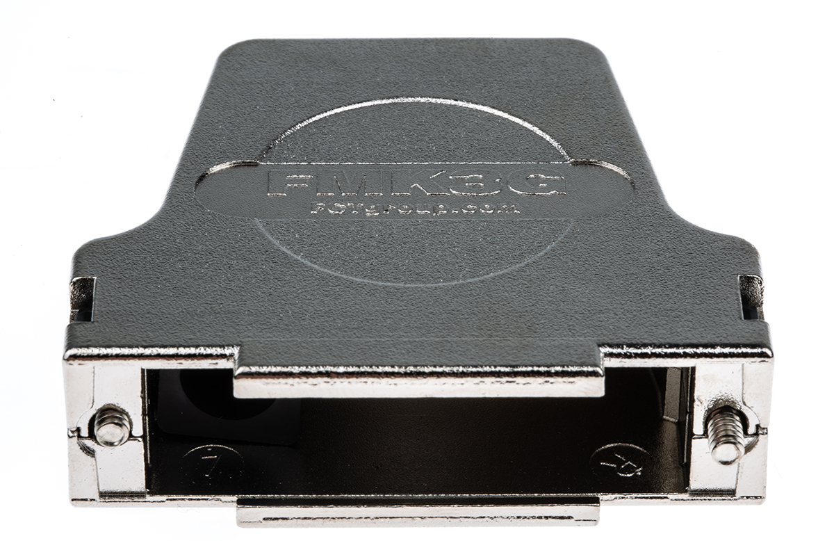 172704-0100 FCT from Molex FMK Series Die Cast Zinc Straight D-Sub Backshell, 25 Way Strain Relief