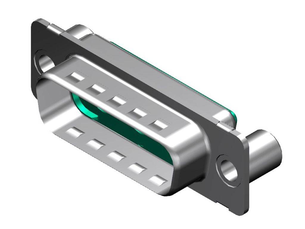 FCT from Molex 1731 Series Steel Straight D-Sub Backshell, 3 Way