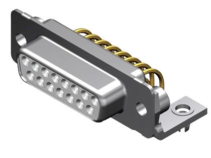 FCT from Molex 173109 9 Way Right Angle Through Hole Connector, with Panel Female