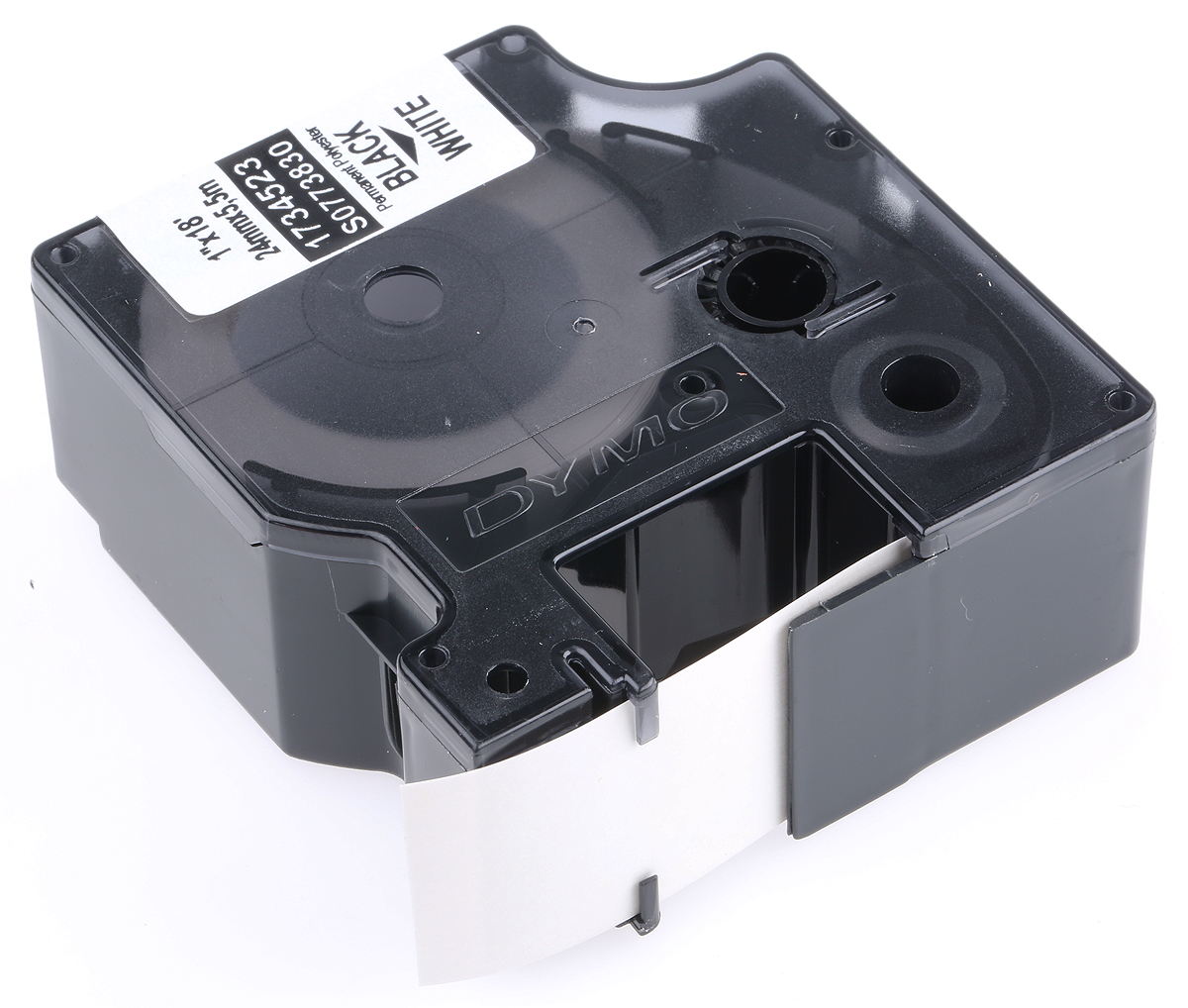 1734523 Dymo Black on White Label Printer Tape, 5.5 m Length, 24 mm Width, 24 mm Label Width