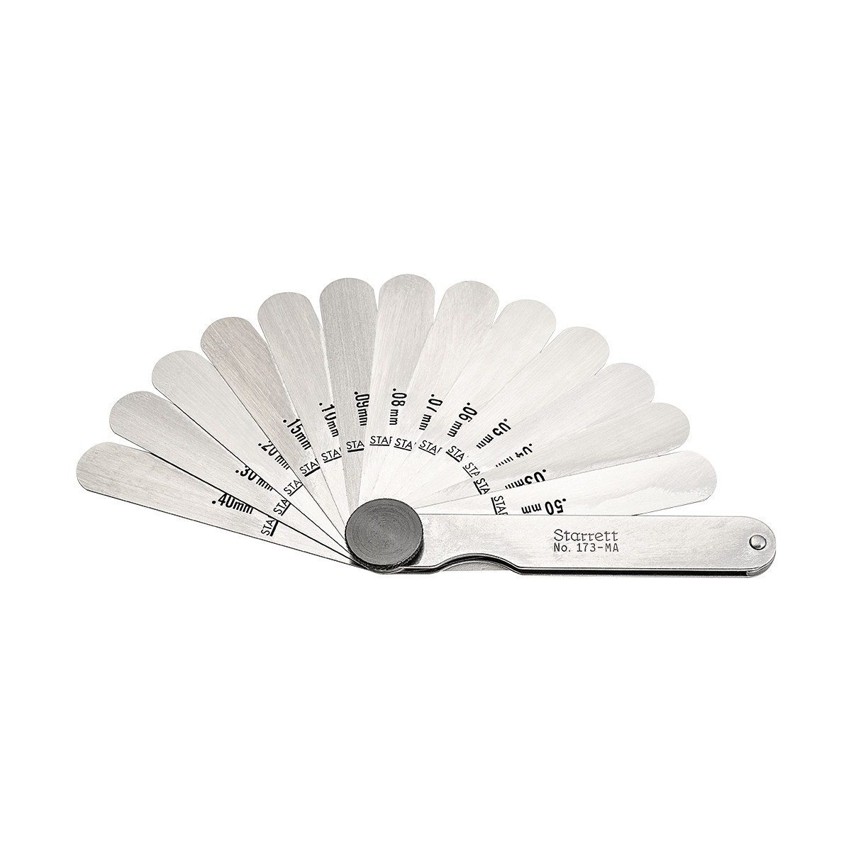 Starrett 173MA Steel Feeler Gauge, 13 Blades