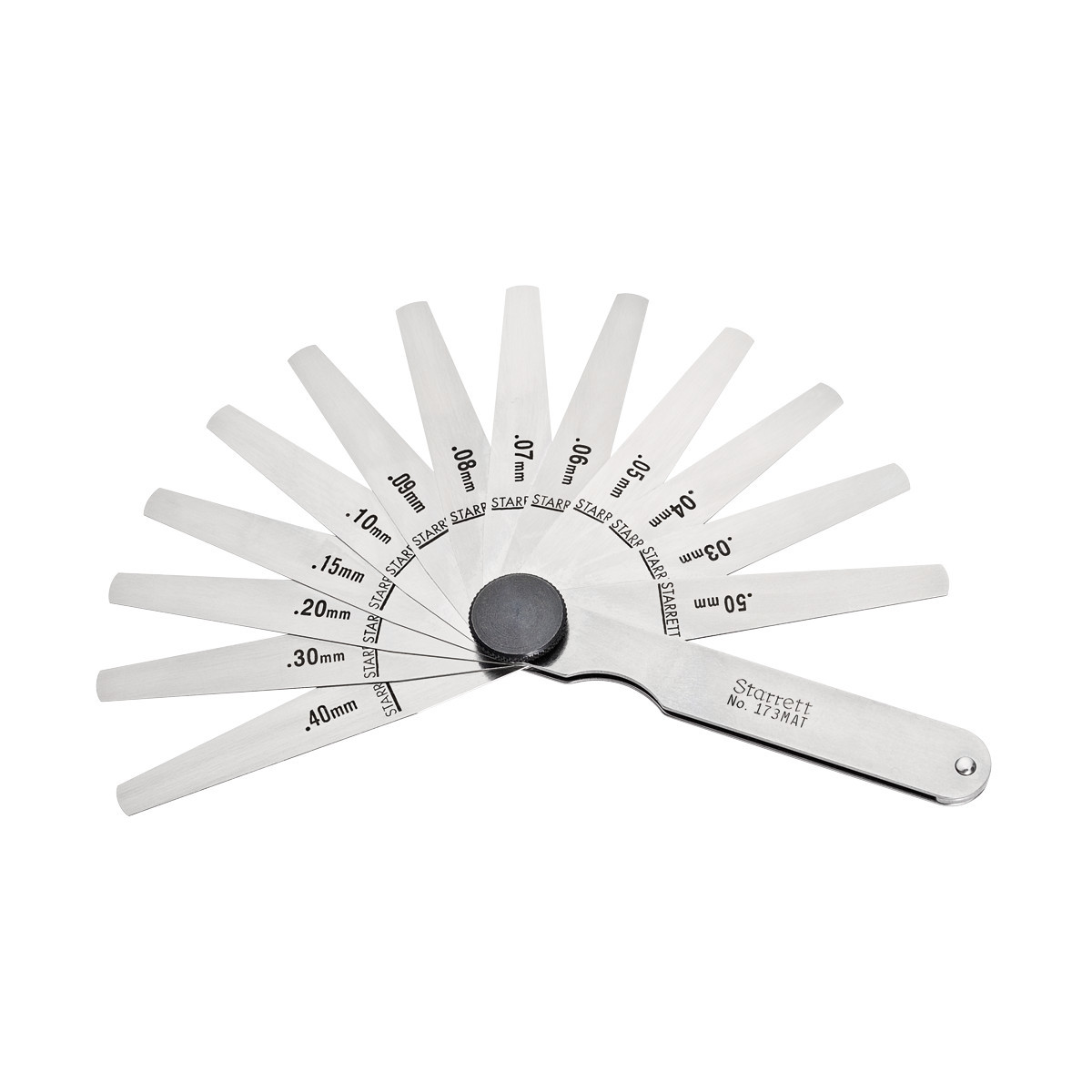Starrett 173MAT Stainless Steel Feeler Gauge, 13 Blades
