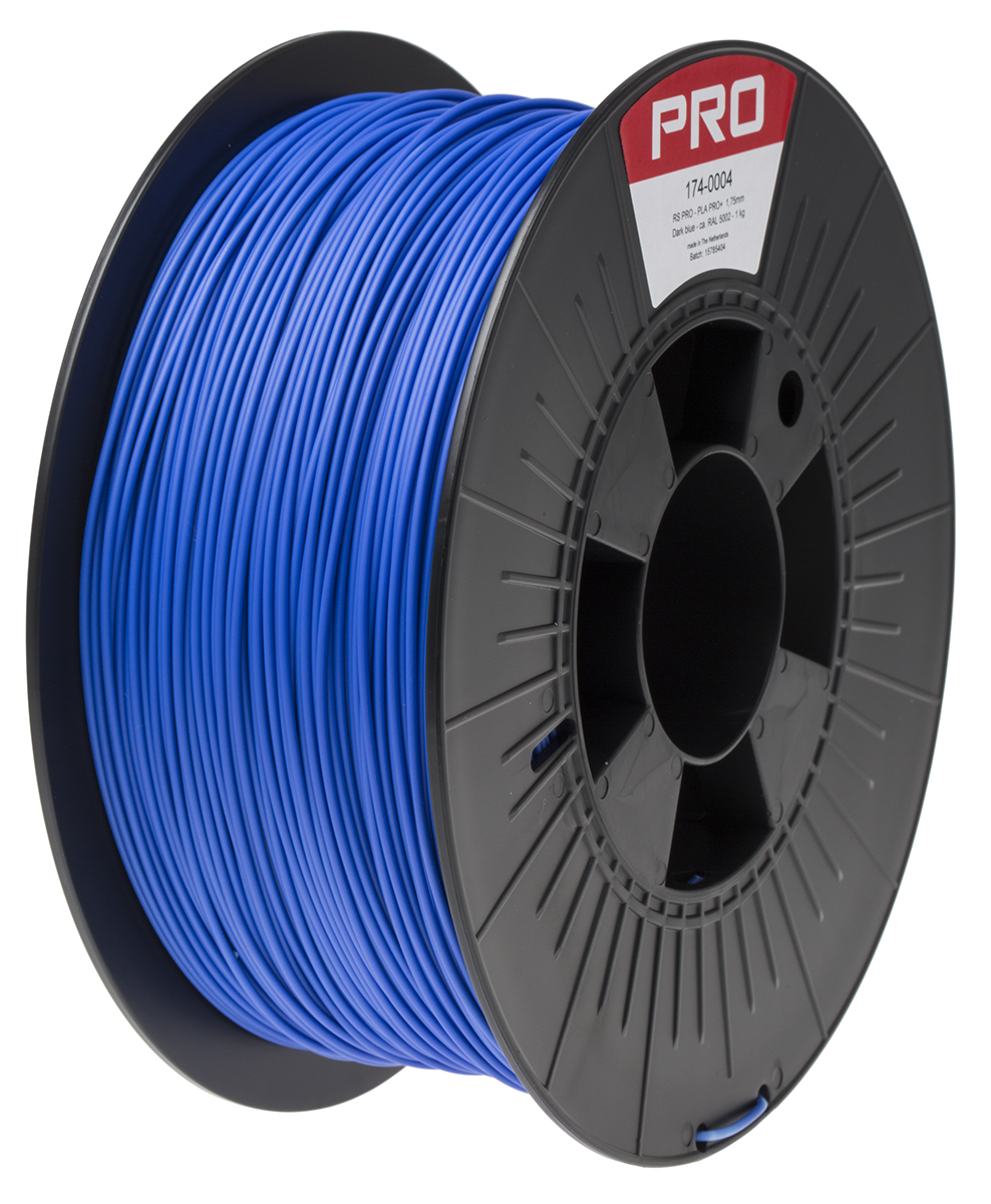 RS PRO 1.75 mm Blue PLA 3D Printer Filament, 1 kg