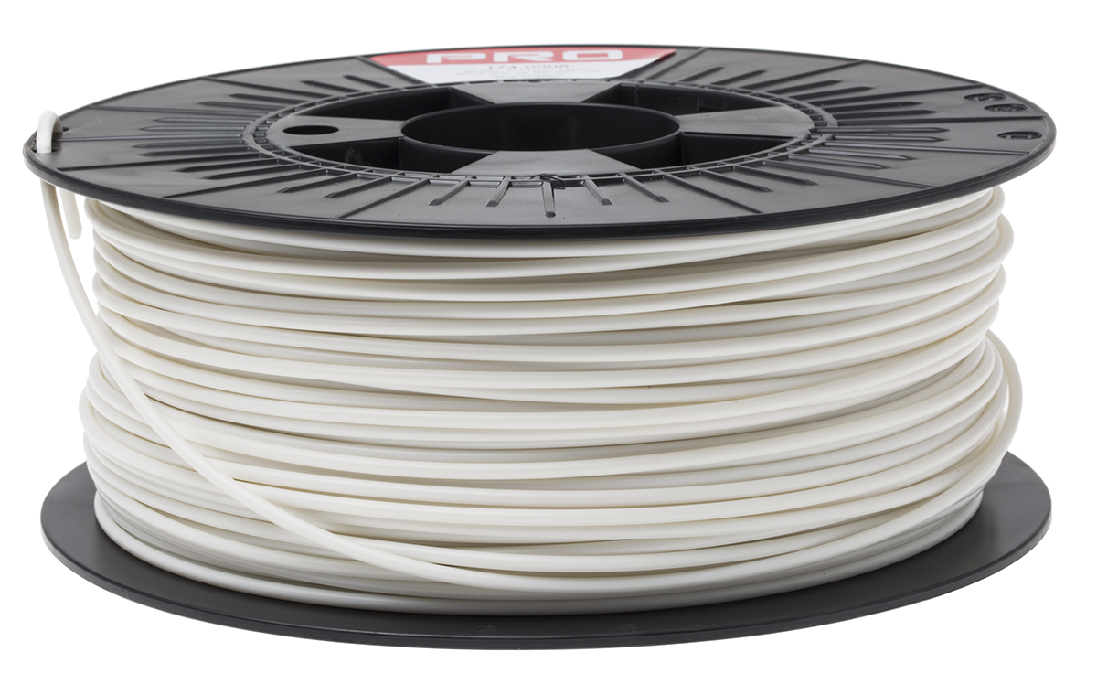 174-0008 RS PRO 2.85 mm White PLA 3D Printer Filament, 1 kg