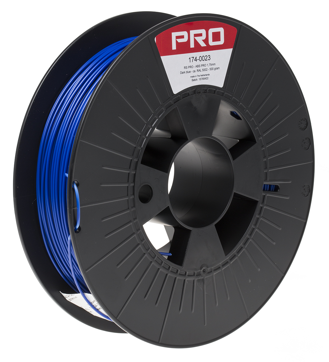 RS PRO 1.75 mm Blue ABS-X 3D Printer Filament, 500 g