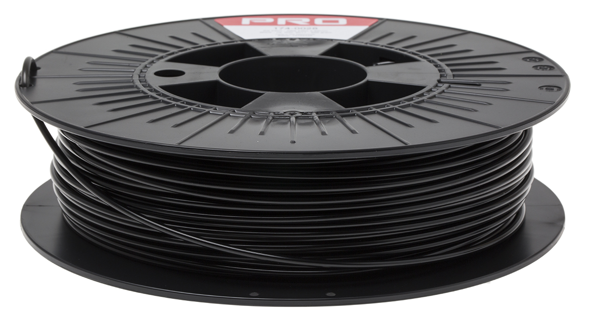174-0028 RS PRO 2.85 mm Black ABS-X 3D Printer Filament, 500 g