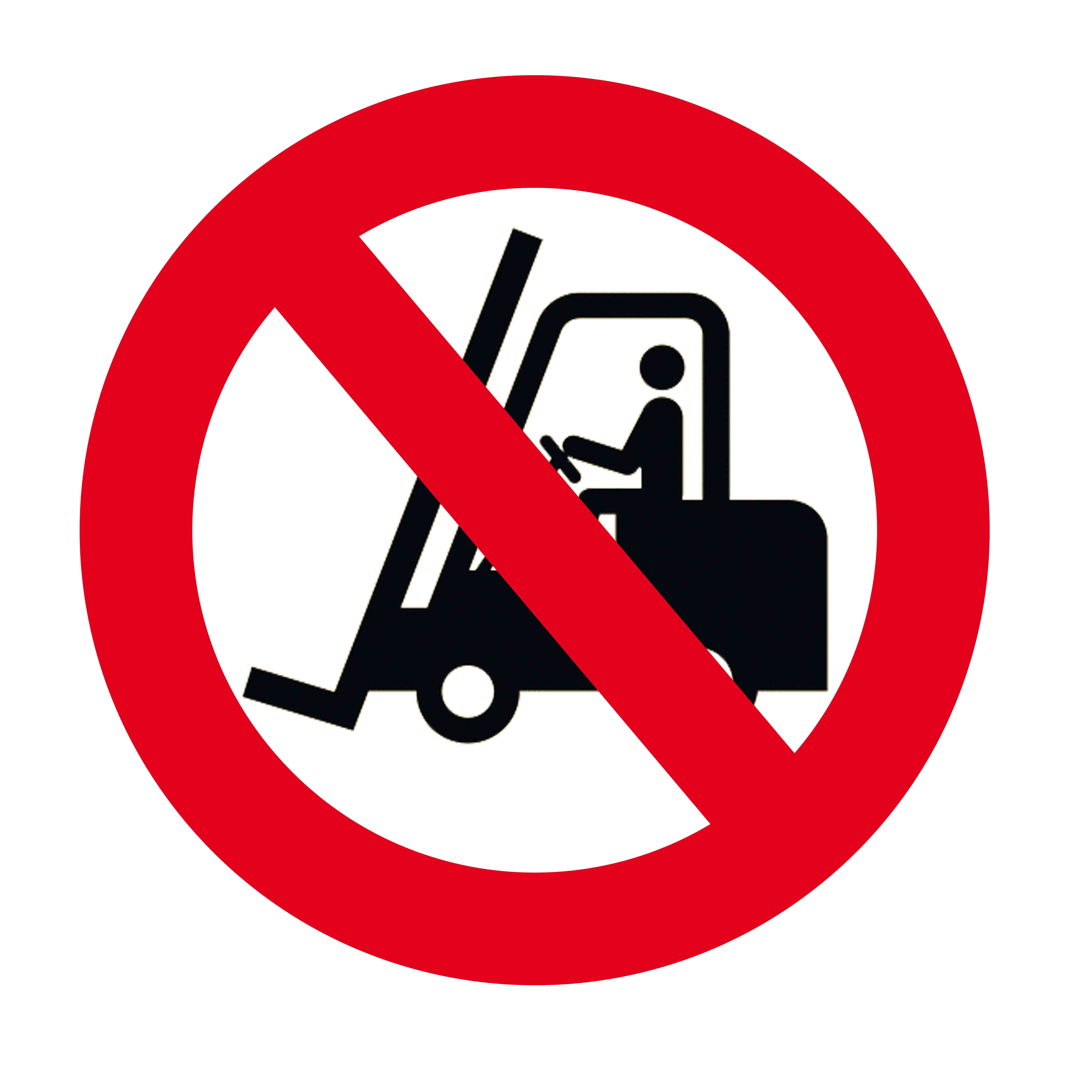 RS PRO Polyvinyl Chloride Prohibition Sign