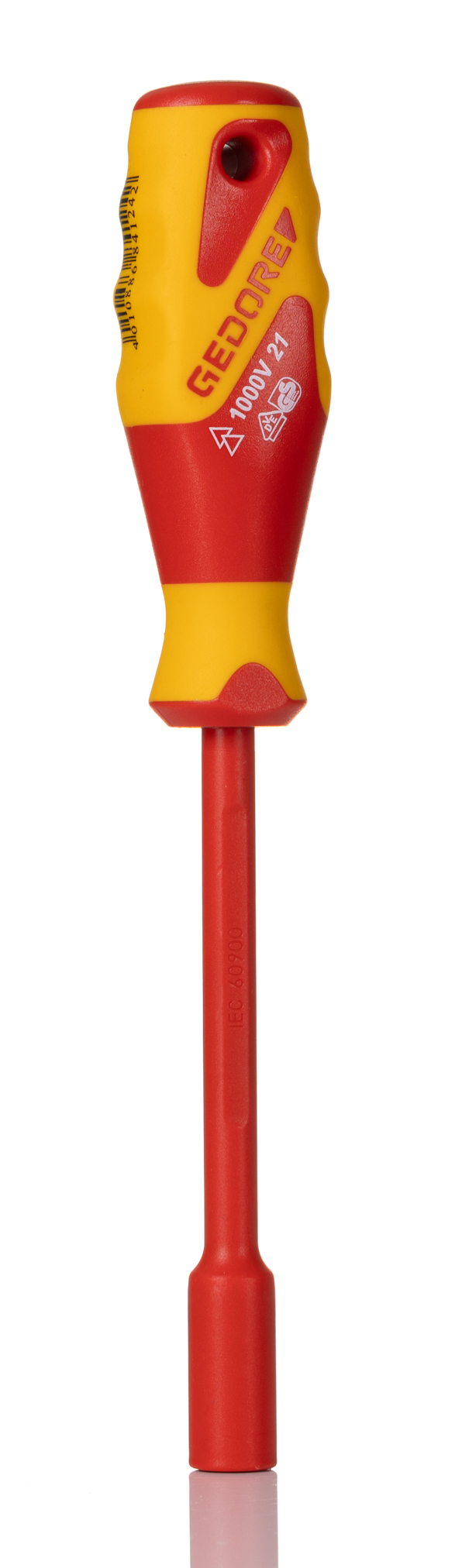 Gedore Hexagon Nut Driver, 8 mm Tip VDE/1000V Approved, 125 mm Blade, 245 mm Overall