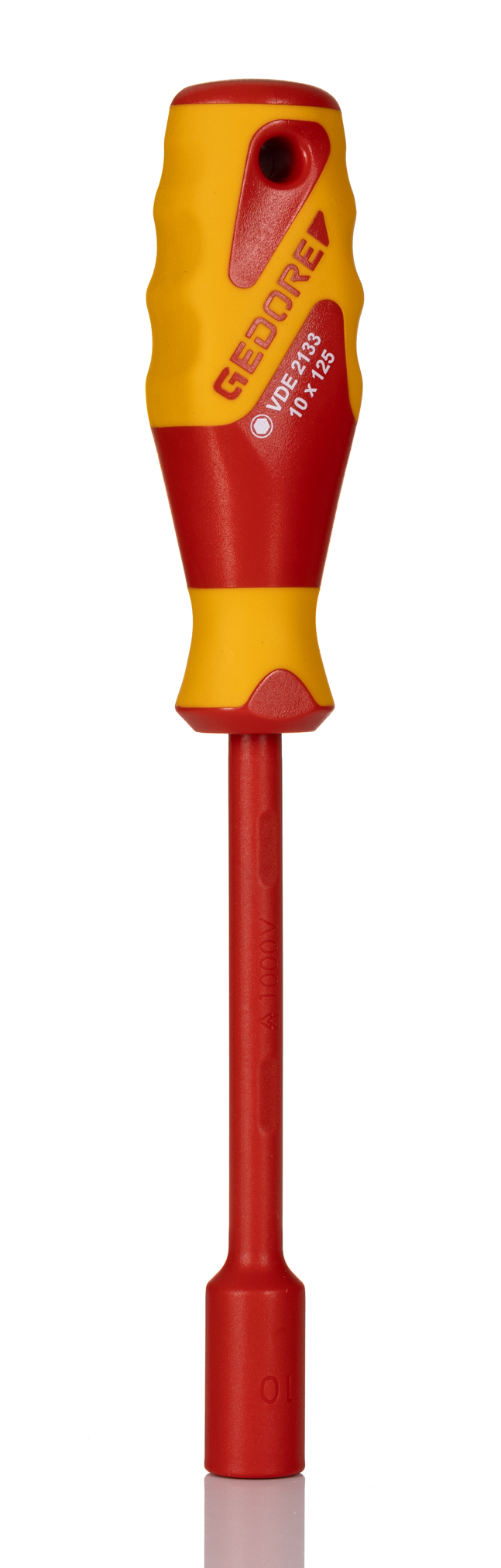 Gedore Hexagon Nut Driver, 10 mm Tip VDE/1000V Approved, 125 mm Blade, 235mm Overall