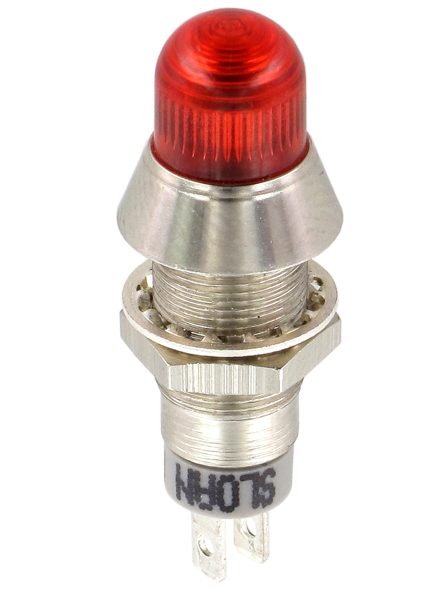 Sloan 174 Series, Red Panel Mount Indicator, FASTON Termination 28V, IP68, 8.2 mm