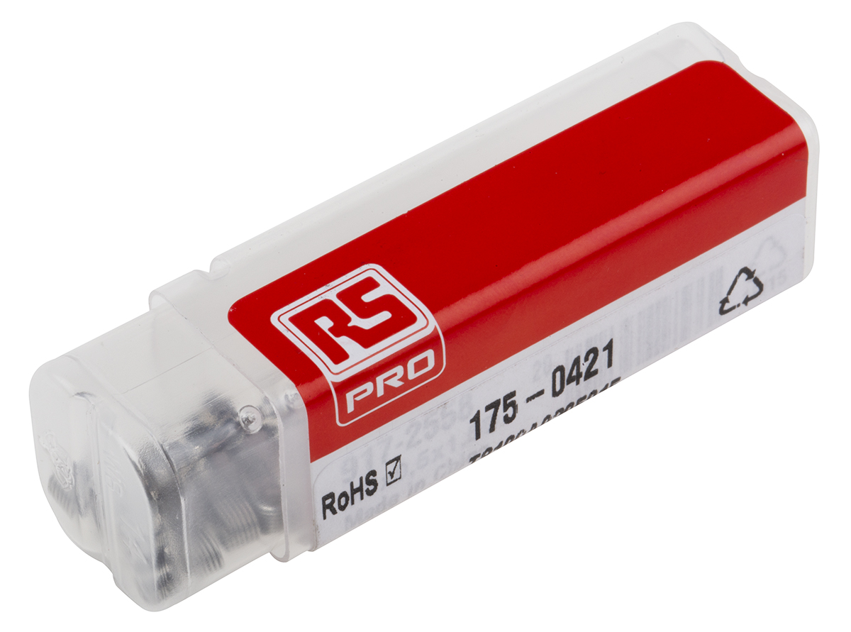 175-0421 RS PRO Thread Repair Insert, M3 x 0.5 mm, Drill Size 3.1 mm