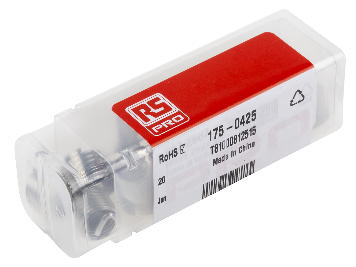 175-0425 RS PRO Thread Repair Insert, Drill Size 8.3 mm