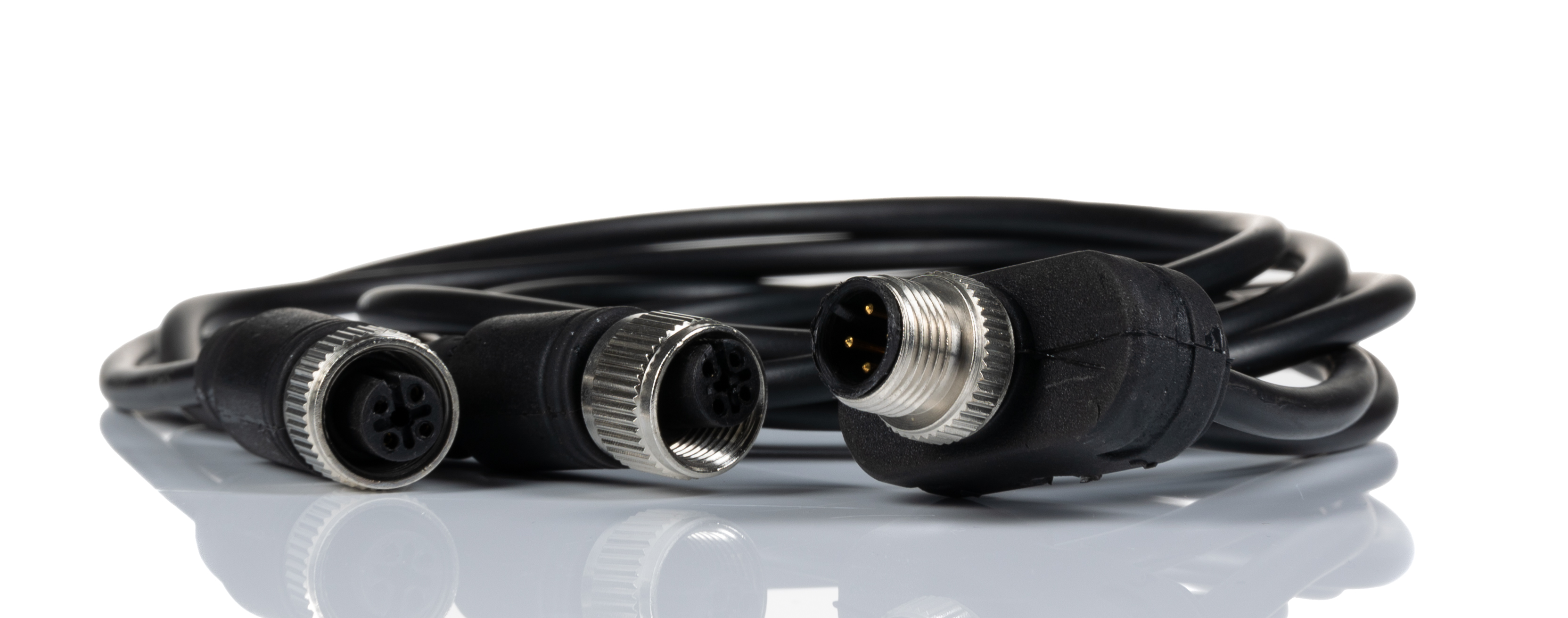 RS PRO Straight Circular Connector Adapter 1 M12 Male 2 M8 Female