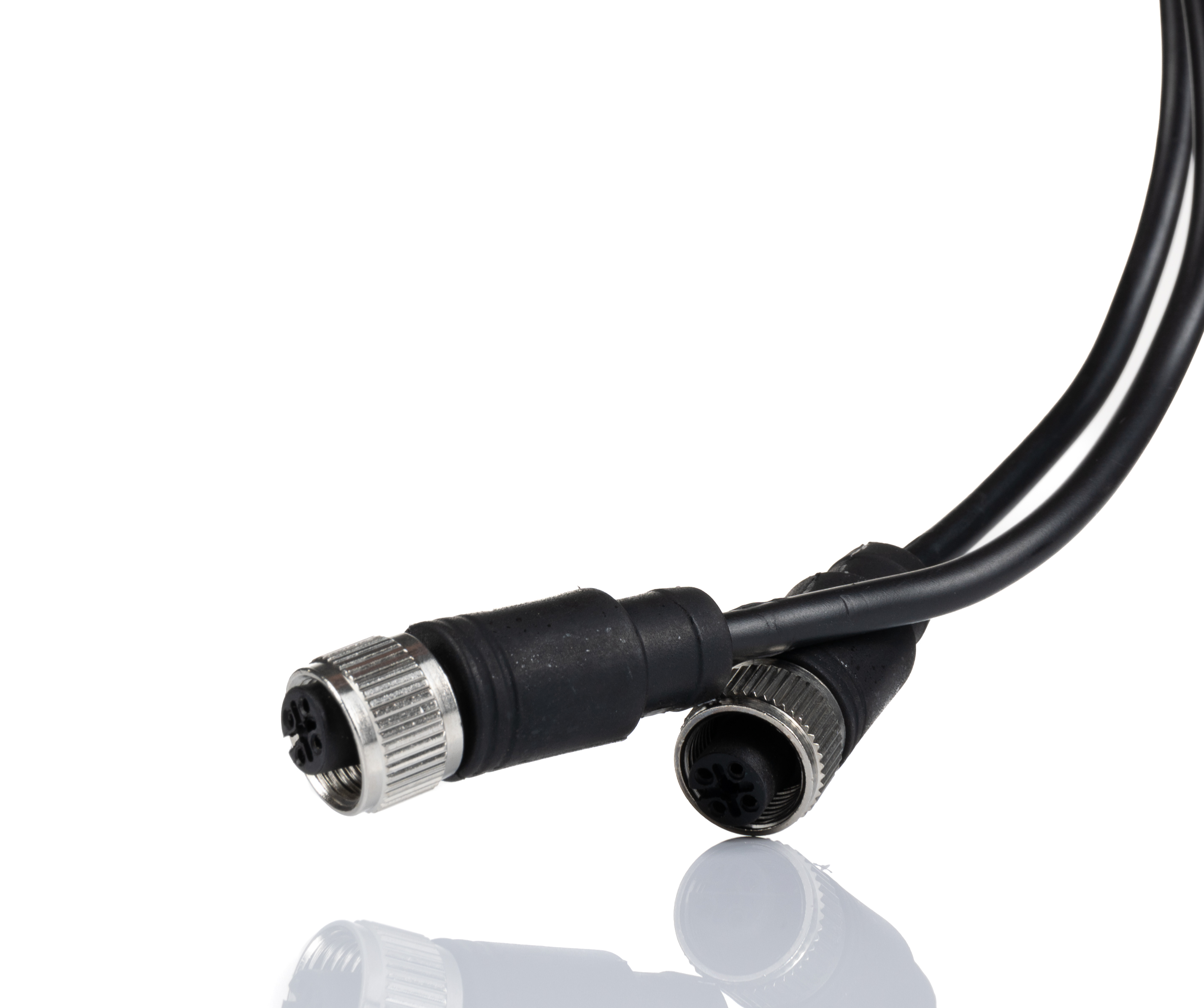 175-2510 RS PRO Straight Circular Connector Adapter 1 M12 Male 2 M8 Female
