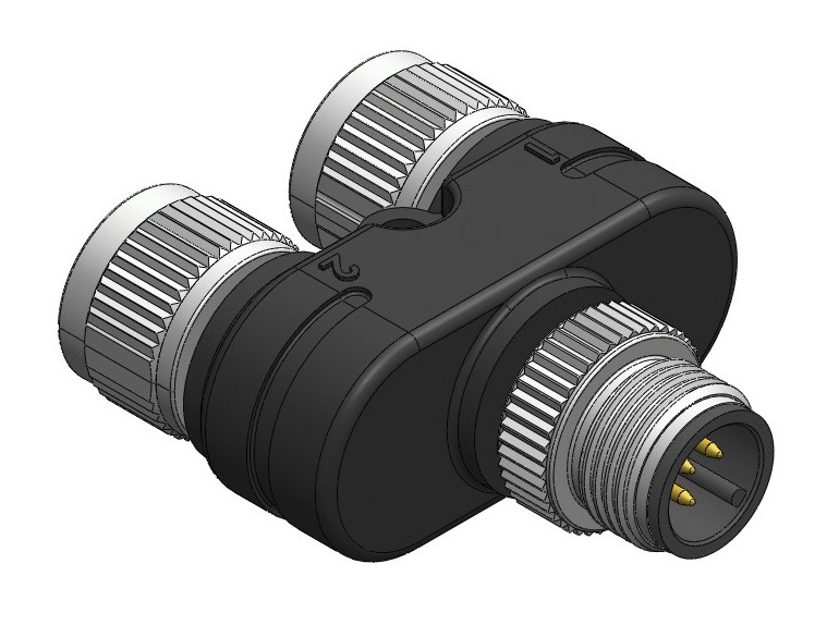 RS PRO Straight Circular Connector Adapter 5 M12 Male 4 M12 Female