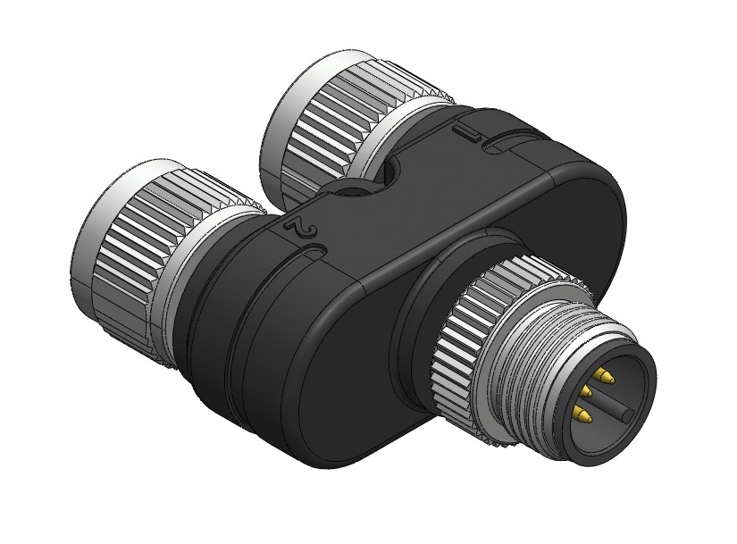 RS PRO Straight Circular Connector Adapter 5 M12 Male 5 M12 Female