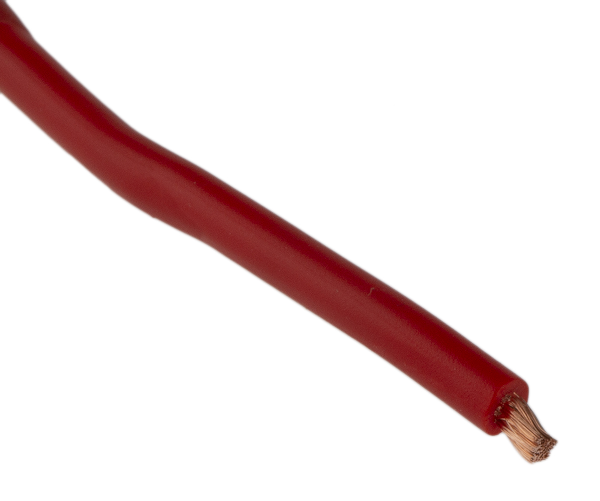 Staubli Red Hook Up Wire, 17 AWG, 259, 25 m