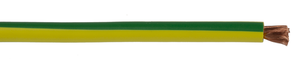 175-7468 Staubli Green, Yellow Hook Up Wire, 1036, 10 m