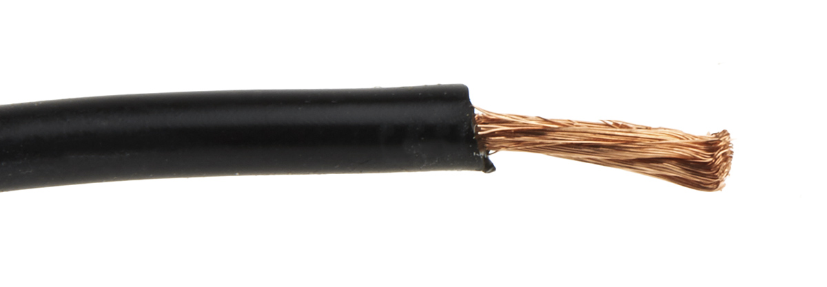 175-7474 Staubli SiliVolt-E Series Black Hook Up Wire, 256, 25 m, Silicone