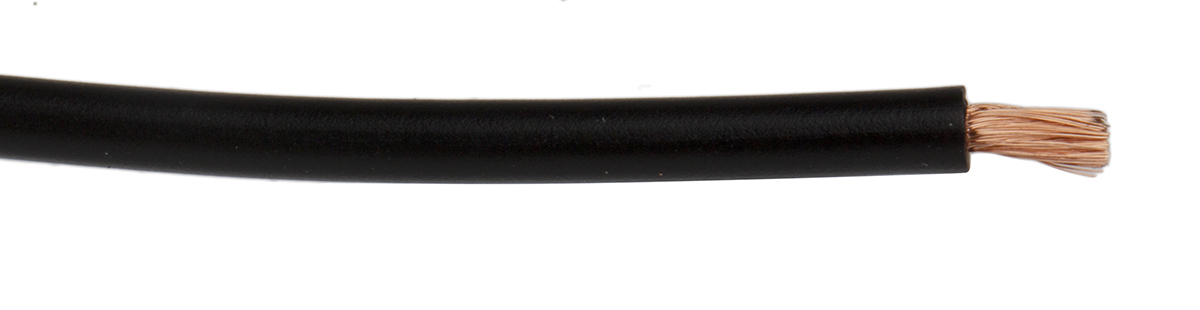 175-7478 Staubli Black Hook Up Wire, 17 AWG, 259, 25 m, Polyvinyl Chloride