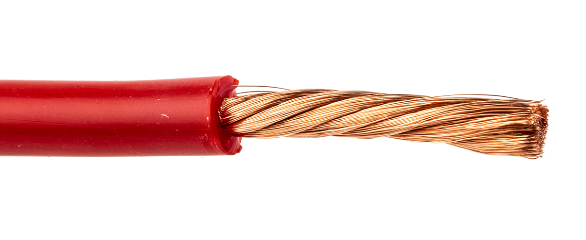 175-7483 Staubli SiliVolt-1V Series Red Hook Up Wire, 651, 25 m