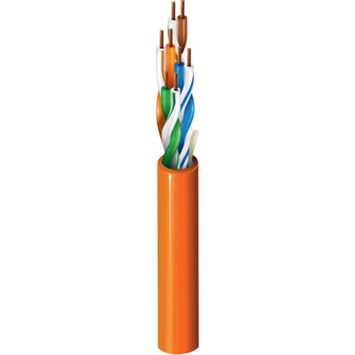 Belden 1752A, 305 m Cat5e Ethernet Cable, Orange Polyvinyl Chloride Sheath Unscreened, Unshielded