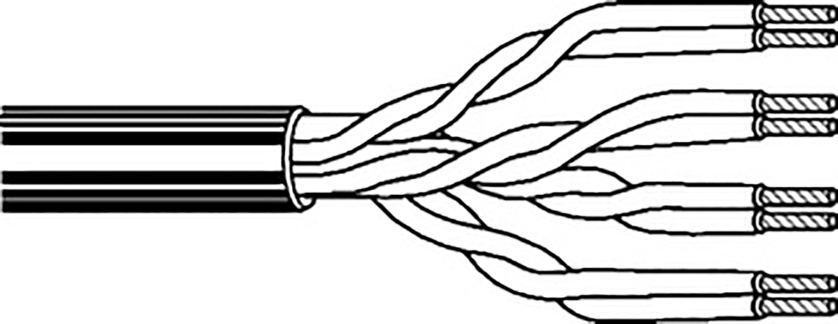 1752a-0061000 Belden 1752A, 305 m Cat5e Ethernet Cable, Blue Polyvinyl Chloride Sheath Unscreened, Unshielded