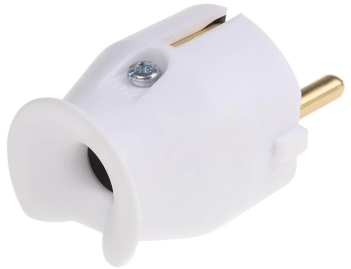 Kopp France, Germany Mains Plug White, 16A, Cable Polymer, 250V, Screw