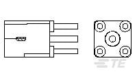 TE Connectivity AMP Series Through Hole Male SMPM, 50 Ω, Straight Body Push-in