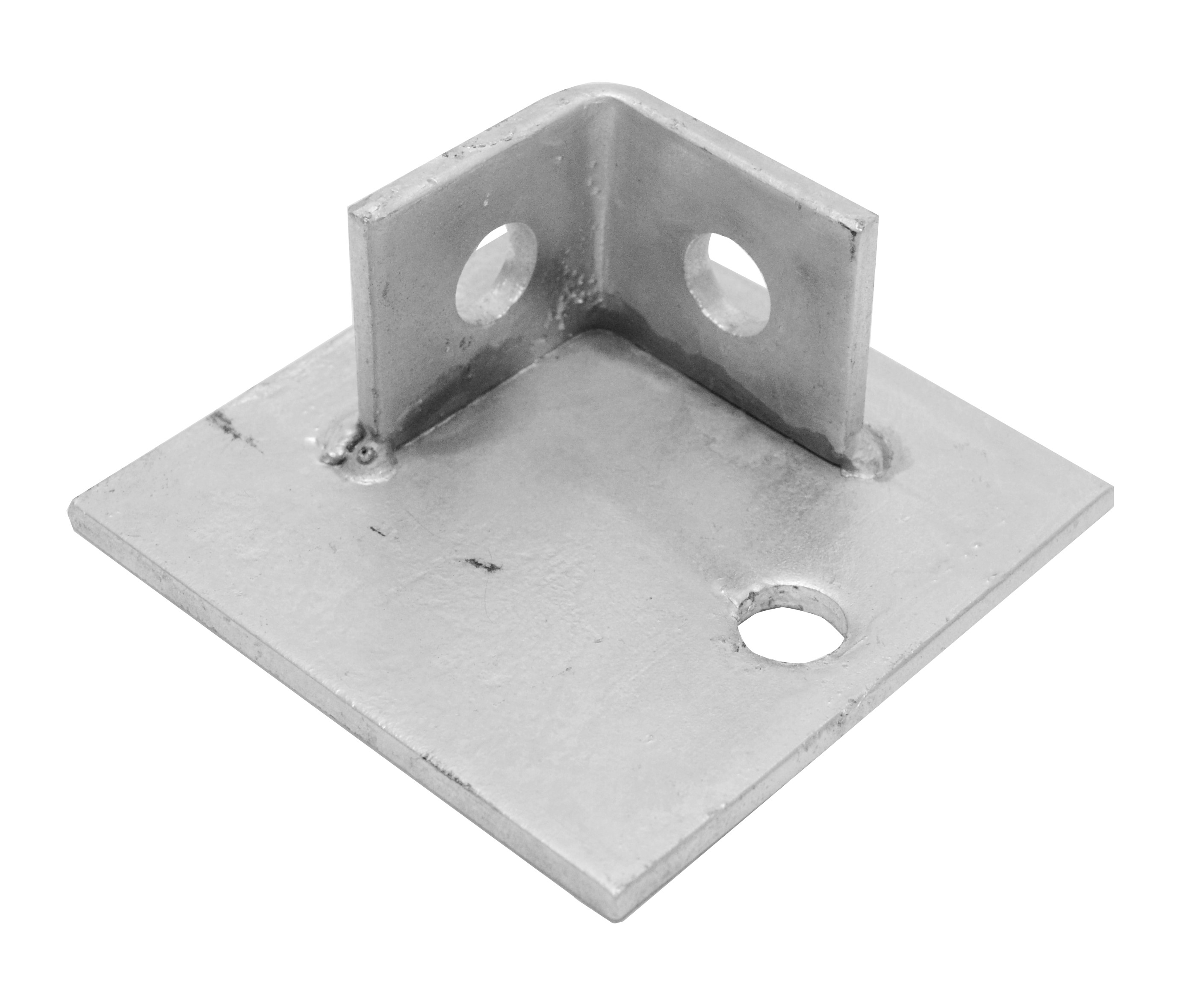 RS PRO Hot Dipped Galvanised Base Plate 45 mm 100mm 100 mm