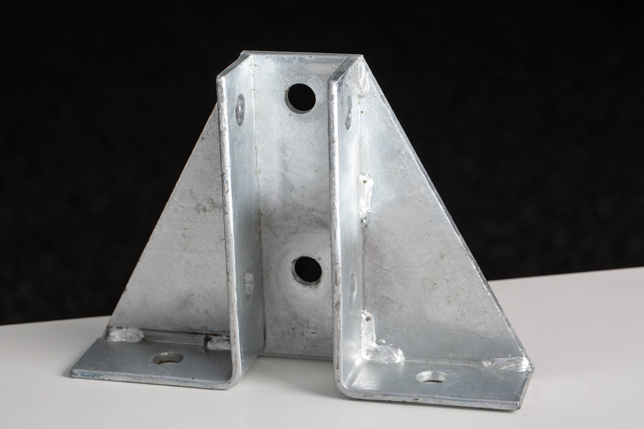 RS PRO Hot Dipped Galvanised Base Plate 152 mm 40mm 215 mm