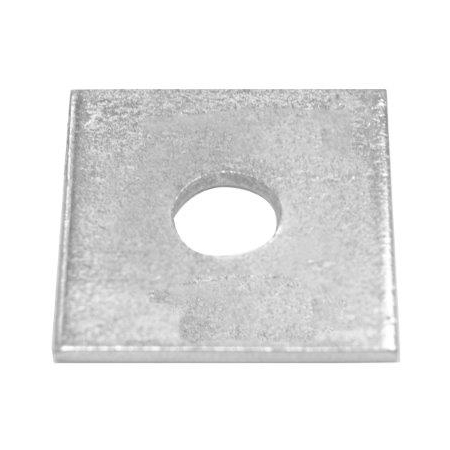 RS PRO Bright Zinc Plated Square Bracket 1 Hole, 10 mm Holes, 40 mm 40mm