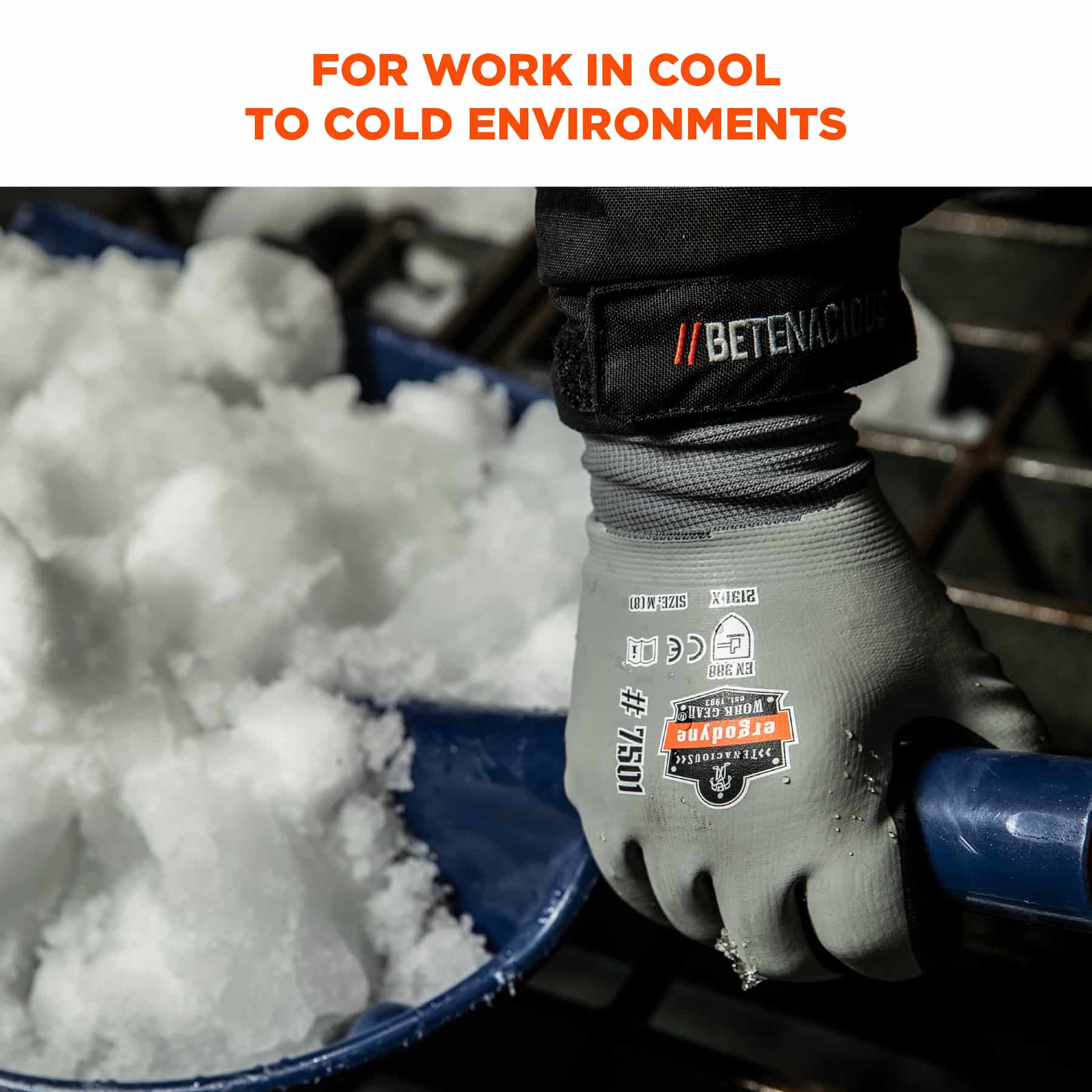 17632 Ergodyne ProFlex Grey Acrylic Work Gloves, Size S, Nitrile Coating