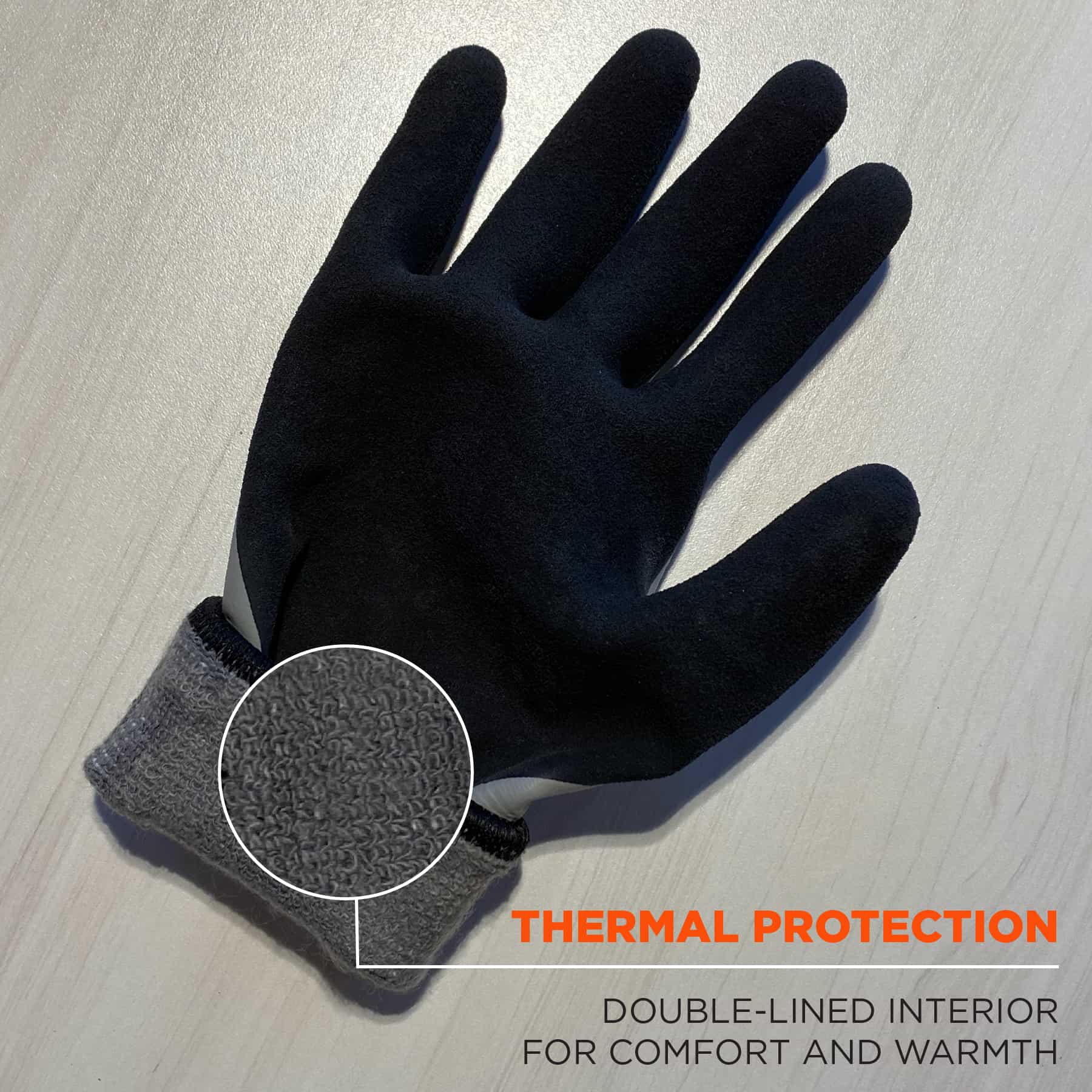17632 Ergodyne ProFlex Grey Acrylic Work Gloves, Size S, Nitrile Coating