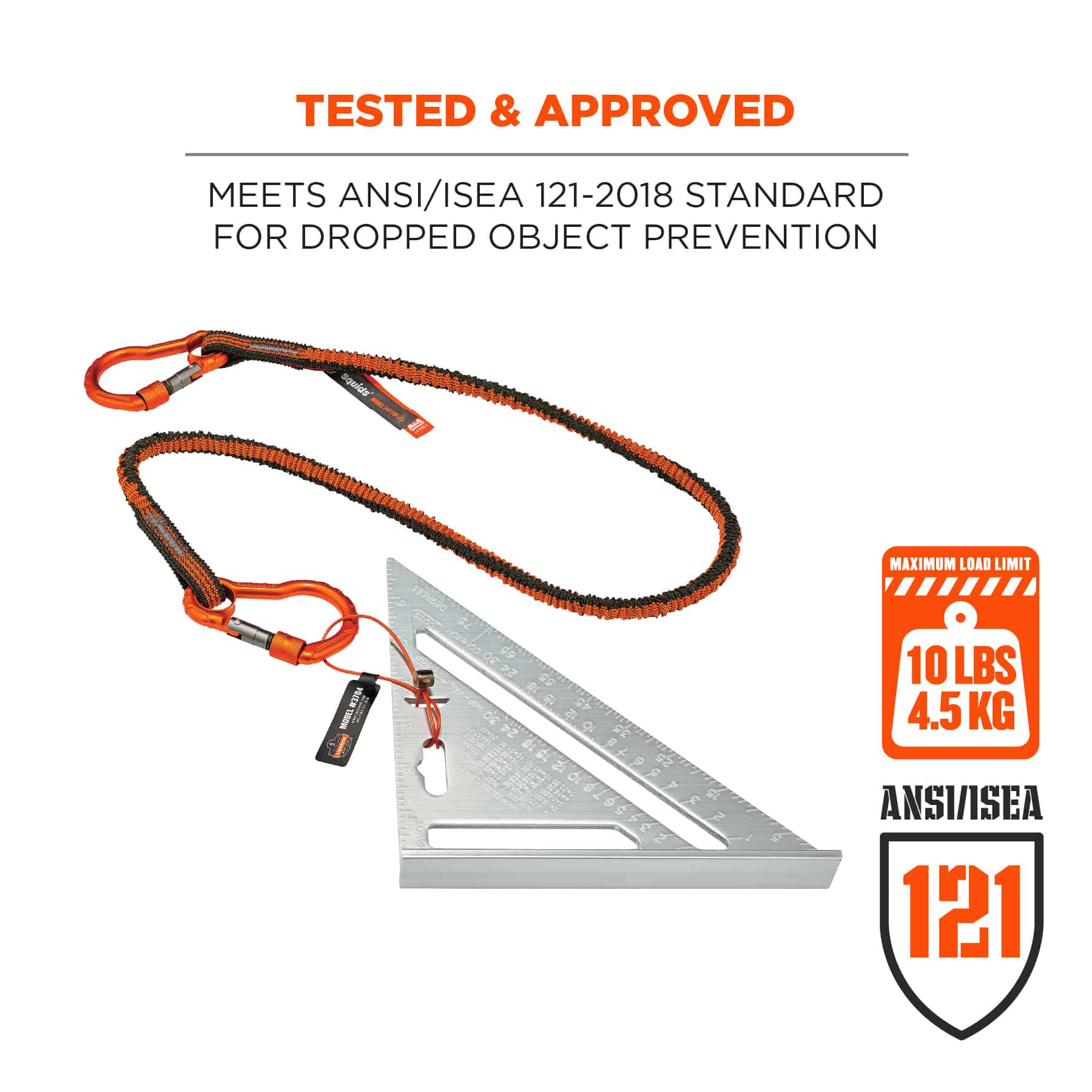 19822 Ergodyne Standard Aluminium, Elastic, Polyester Tool Lanyard Lanyard, 4.5kg Capacity