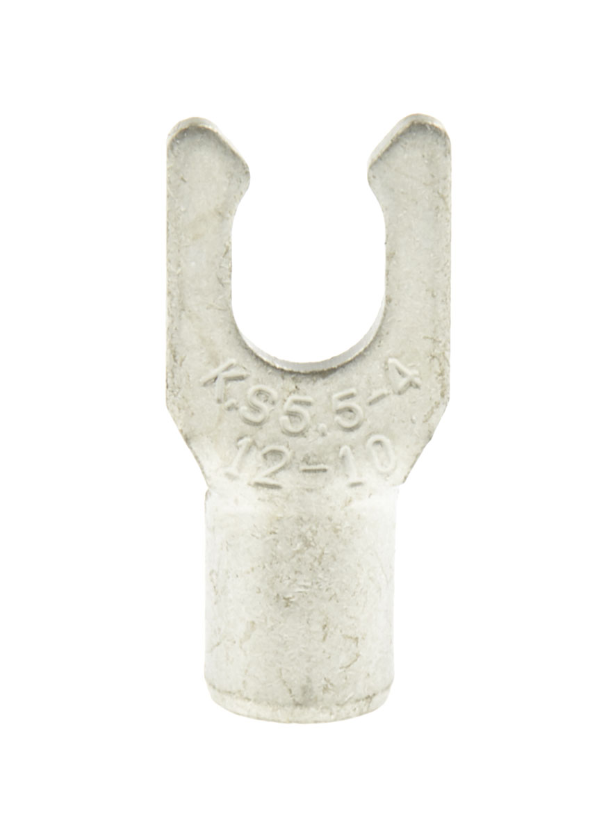 178-8362 RS PRO, LS Uninsulated Crimp Spade Connector, 12 AWG to 10 AWG, 4.3 mm Stud Size, Silver