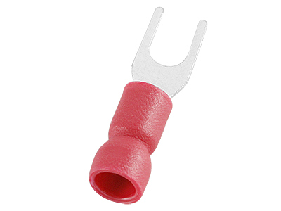 RS PRO, SV Insulated Crimp Spade Connector, 22 AWG to 16 AWG, 3.2 mm Stud Size Vinyl, Red