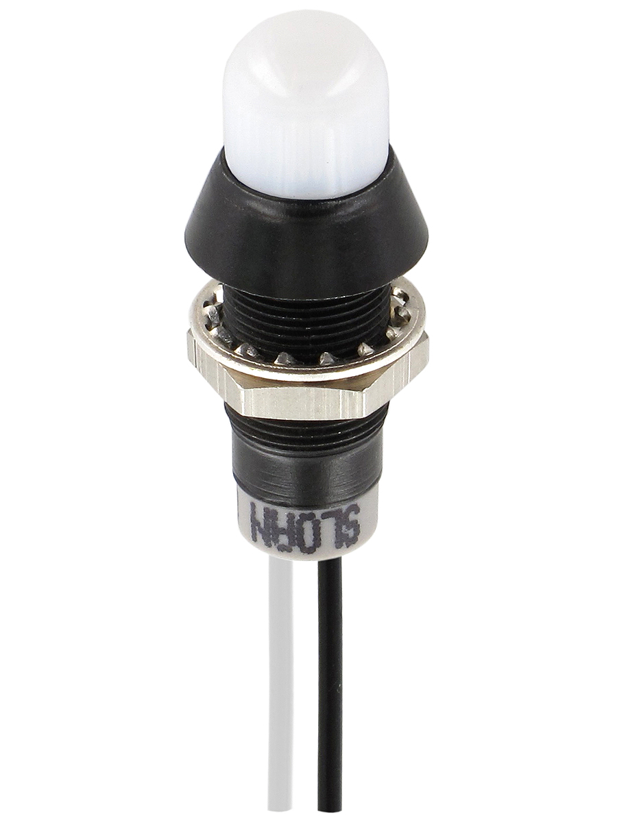 Sloan White Panel Mount Indicator, 28V dc, 5 V dc, Lead Wire Termination, IP68