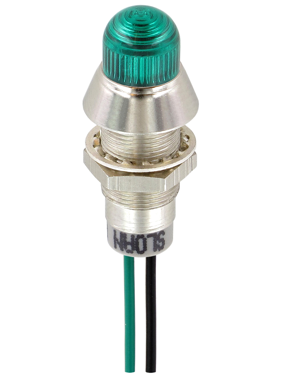 Sloan 178 Series, Green Panel Mount Indicator, Lead Wire Termination 28V, IP68, 8.2 mm
