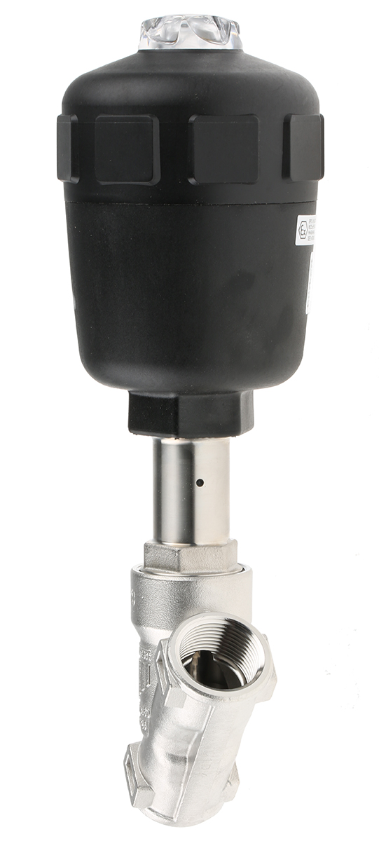 178664 Burkert Angle type Pneumatic Actuated Valve, 16 bar 3/4 in