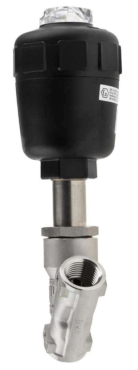 Burkert Angle type Pneumatic Actuated Valve, 16 bar 1/2 in