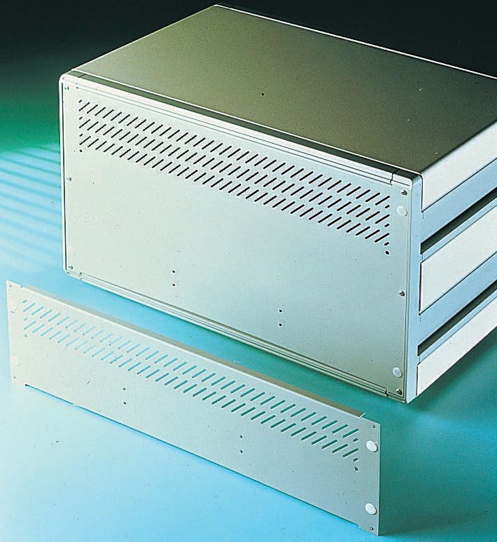 RS PRO Grey Steel, 6 U, 84 HP Ventilated 426.72mm